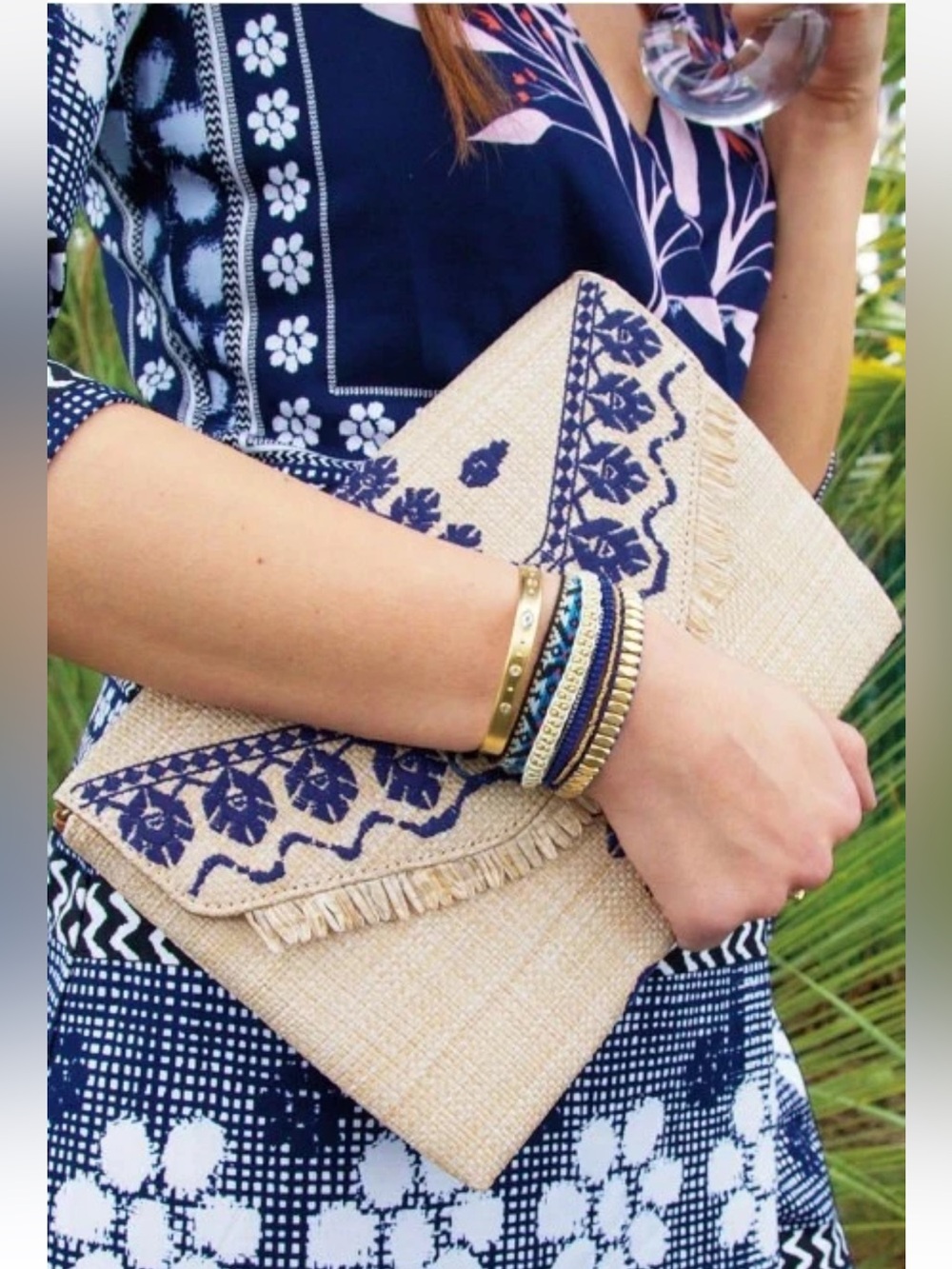 Stella & Dot City Slim Embroidered Indigo Brand